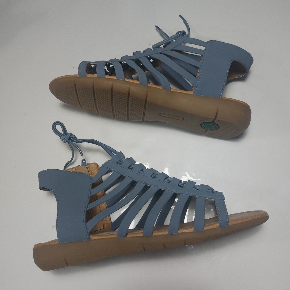 Comfortview Renata Light Blue Lace-up Sandals Size 10W - Picture 4 of 14